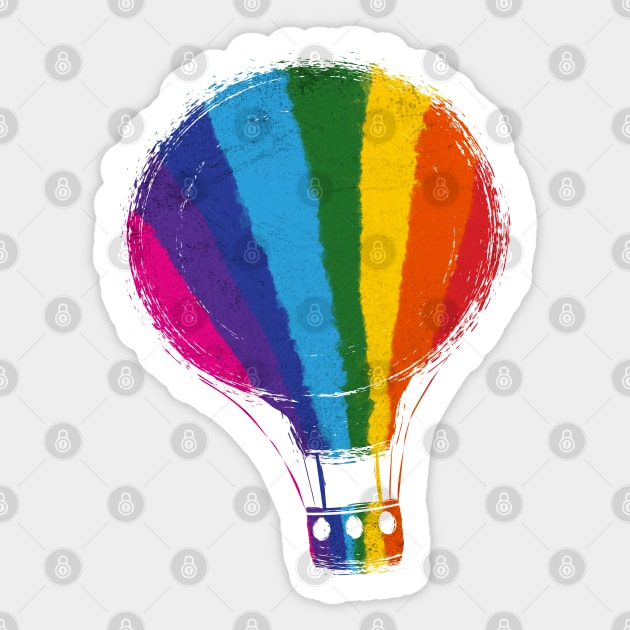 Lgbt pride flag freedom air-balloon love is love Sticker by PawkyBear